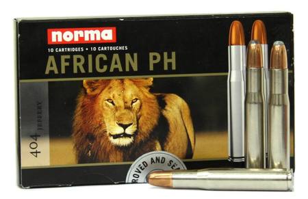 Buy Norma 404 Jeffery African PH 450gr Soft Point Round Nose Woodleigh *10 Rounds in NZ. 