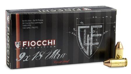 Buy Fiocchi 9x18 Ultra Police 100gr Full Metal Jacket *50 Rounds in NZ. 