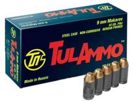 Buy Tula Ammo 9mm Makarov 92gr Full Metal Jacket *50 Rounds in NZ. 
