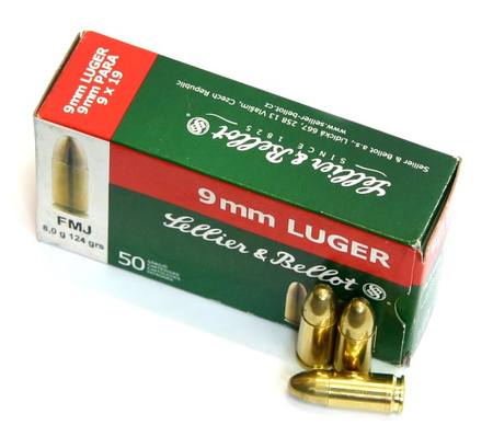 Buy Sellier and Bellot 9mm 124gr Full Metal Jacket *50 Rounds in NZ. 