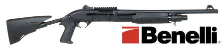 Buy 12ga Benelli M3 Tactical Pump/Semi with Ghost Ring Sight & Pistol Grip Telescopic Stock: 19" in NZ. 