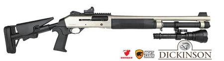 Buy 12ga Dickinson 212 Tactical Pro 18.5" with Ranger Red Dot & Night Saber Blitzer 1250lm Torch in NZ.