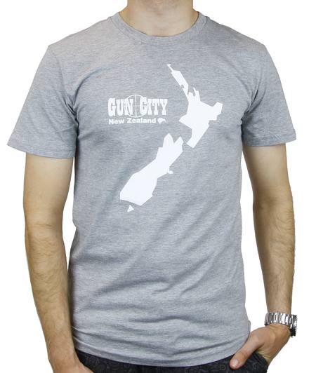 Buy Gun City New Zealand Grey T-Shirt in NZ. 