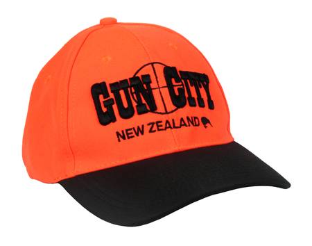 Buy Gun City Blaze Orange Camo Baseball Cap in NZ. 