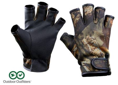 Buy Outdoor Outfitters Fingerless Shooters Gloves: Camo  *** Choose Size *** in NZ. 