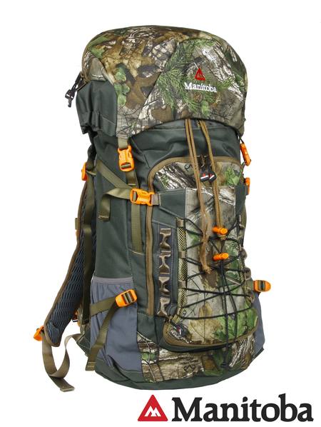 Buy Manitoba 45 Litre Quest Pack with Rifle Scabbard & Bladder: Realtree Camo in NZ.