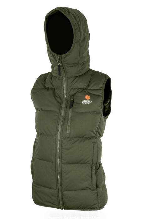 Buy Stoney Creek Women's Thermolite Vest with Hood: Bayleaf in NZ. 