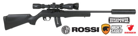 Buy 22-MAG Rossi 7122M with 3-9x42 Scope, Torch & Silencer in NZ.