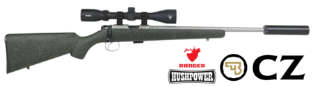 Buy 22 LR / 17 HMR CZ 455 Stainless with Ranger 3-9x42 Scope & Braveheart Silencer in NZ. 