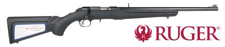 Buy .22LR Ruger American Compact Blued/Synthetic 18" with Peep & Fiber Optic Sight in NZ. 