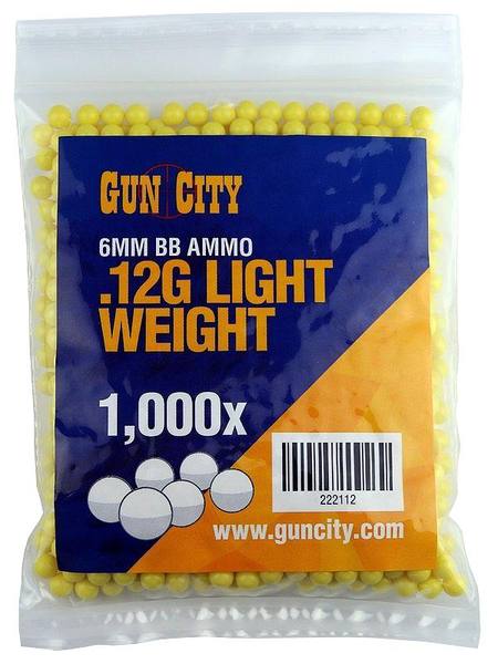 Buy 6mm Gun City .12g Light BBs *Choose Quantity* in NZ. 