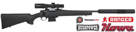 Buy 223 Howa 1500 MiniAction with Ranger 1-8x24i Scope & Hushpower Silencer in NZ.