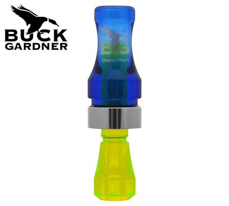 Buy Buck Gardner Duck Call ‘Double Nasty’ Poly, Double Reed, Blue/Florescent-Green in NZ. 