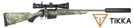 Buy Tikka T3x Superlite Strata Cerakote Camouflage Fluted with Ranger 4.5-14x44 & Ghost Silencer in NZ. 