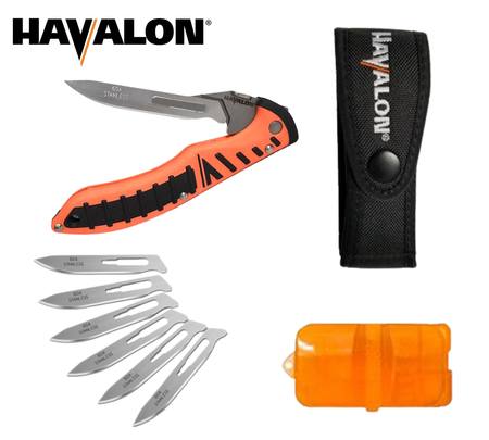 Buy Havalon Folding Knife Piranta Forge Orange Stainless Set in NZ. 