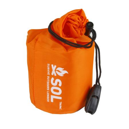 Buy SOL Emergency Bivvy with Rescue Whistle & Fire Starting Tinder Cord Drawstring in NZ. 