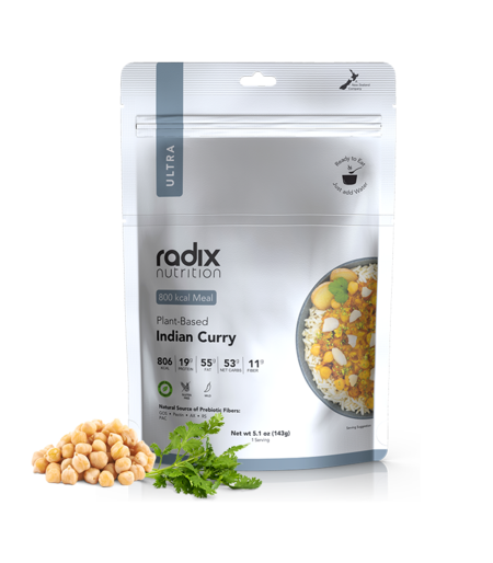 Buy Radix Nutrition Plant Based Indian Chickpea Curry - Dehydrated Meal in NZ. 