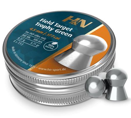 Buy H&N .177 Field Target Trophy Green 5.17gr Pellets in NZ. 