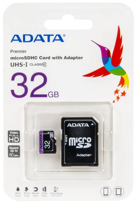 Buy Adata MicroSDHC Memory Card with Adapter: 32GB in NZ. 