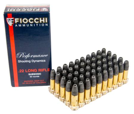 Buy Fiocchi 22LR Subsonic 40gr Lead Hollow Point 1050fps *Choose Quantity* in NZ. 