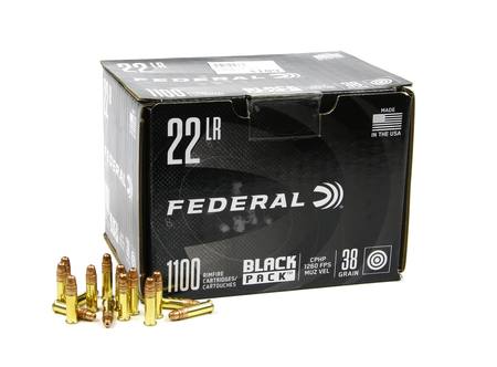 Buy Federal 22LR Black Pack 38gr Copper Plated Hollow Point 1260fps in NZ.