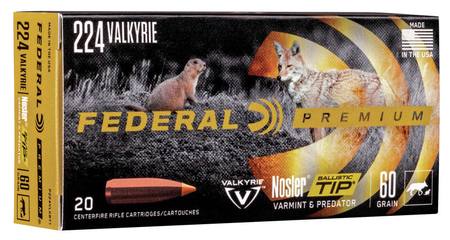 Buy Federal 224 Valkyrie Varmint & Predator 60gr Polymer Tip 20 Rounds in NZ. 