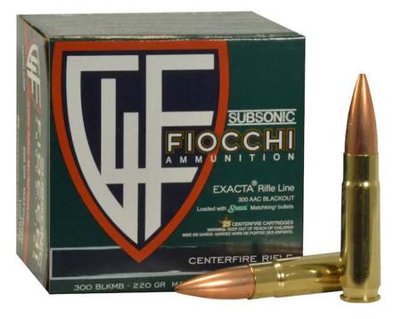 Buy Fiocchi 300 Blackout Exacta 220gr Jacketed Hollow Point Sierra Matchking *25 Rounds in NZ. 