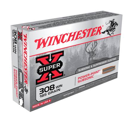 Buy Winchester 308 Super-X 185gr Hollow Point Subsonic *20 Rounds in NZ. 