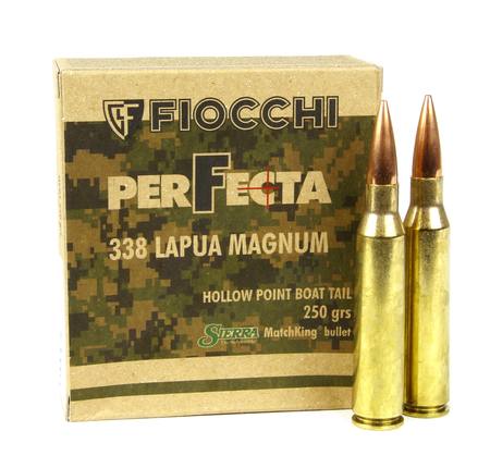 Buy Fiocchi 338 Lapua Perfecta 250gr Hollow Point Boat-Tail Sierrra Matchking *10 Rounds in NZ. 