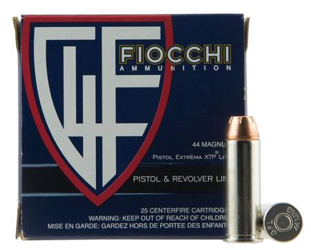 Buy Fiocchi 44 Mag Shooting Dynamics 240gr Jacketed Hollow Point Hornady XTP *25 Rounds in NZ. 