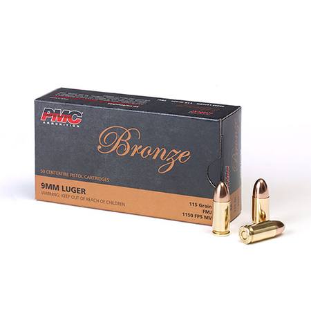 Buy PMC 9mm Bronze 115gr Full Metal Jacket *50 Rounds in NZ. 