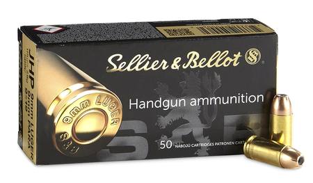 Buy Sellier & Bellot 9mm 115gr Jacketed Hollow Point 50 Rounds in NZ. 