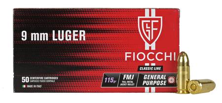 Buy Fiocchi 9mm 115gr Full Metal Jacket in NZ. 