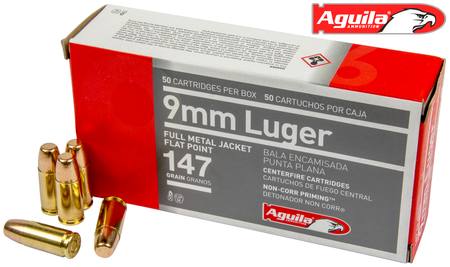 Buy Aguila 9mm 147gr Full Metal Jacket Flat Point *50 Rounds in NZ. 