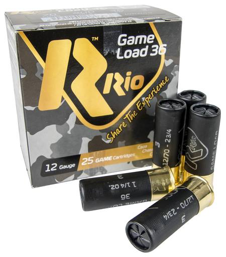 Buy Rio 12ga #3 36gr 70mm Top Game Load *25 Rounds in NZ. 
