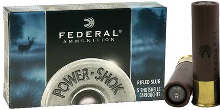 Buy Federal Power-Shok Rifled Slug 10 Gauge 766 grains 89mm *5 Rounds in NZ. 