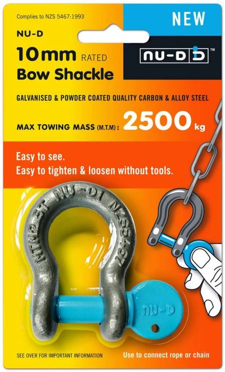 Buy D-Bolt Galvanised Powder Coated Bow Shackle 10mm in NZ.
