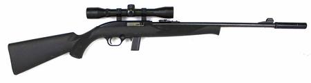 Buy 22 LR Magtech 7022 Blued Synthetic Threaded With Scope & Silencer in NZ. 
