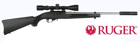 Buy Ruger 10/22 Stainless/Synthetic with 3-9x40 Scope and Suppressor in NZ. 