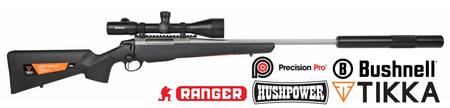Buy Tikka T3x Elite Fluted with Bushnell 6-24x50 & Hushpower Silencer in NZ. 