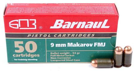 Buy Barnaul 9mm Makarov 94gr Full Metal Jacket *50 Rounds in NZ. 