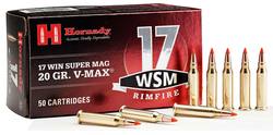 Buy 17 WSM Hornady 20gr V-Max 50 Rounds in NZ New Zealand.