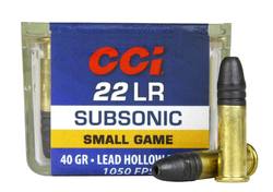 Buy CCI 22LR Subsonic 40gr Hollow Point 1050fps *Choose Quantity* in NZ New Zealand.