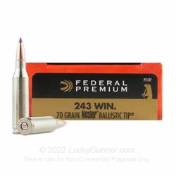 Buy Federal 243 Premium V-Shok 70gr Balistik-Tip 20 Rounds in NZ New Zealand.