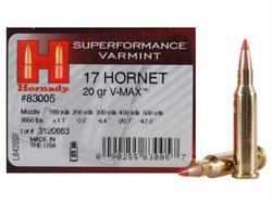 Buy Hornady 17 Hornet Superformance 20gr Polymer Tipped V-Max *25 Rounds in NZ New Zealand.