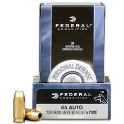 Buy Federal 45-ACP Hi-Shock 230gr Jacketed Hollow Point | 20 Rounds in NZ New Zealand.