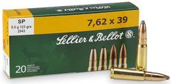 Buy 7.62x39 Sellier & Bellot 123gr Soft Point x20 in NZ New Zealand.