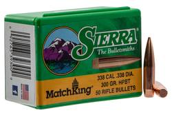 Buy .338 cal Sierra 300GR, Hollow-Point, Boat Tail Projectiles: x50 in NZ New Zealand.