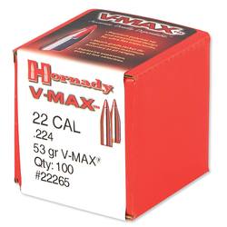 Buy Hornady Projectiles 22CAL 53GR V MAX X100 in NZ New Zealand.