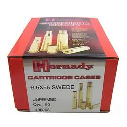 Buy Hornady 6.5 x 55 Swede Brass Cases x50 in NZ New Zealand.